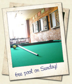 Free Pool on Sunday!